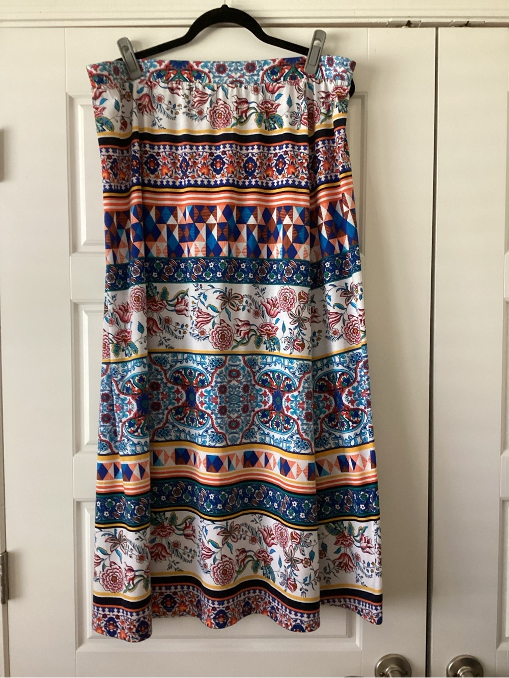 Cato Multicolor Floral & Geometric Maxi Skirt